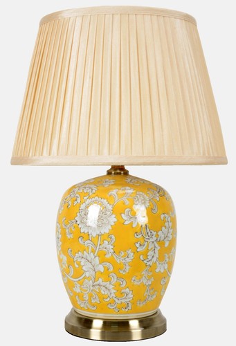 Yellow ceramic lamp oriental - ceramic,