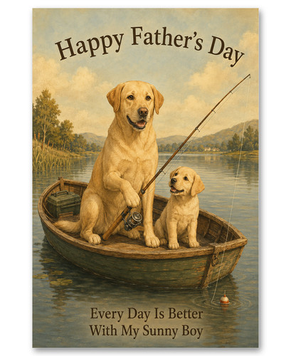 Yellow labs boat fishing - boat, on