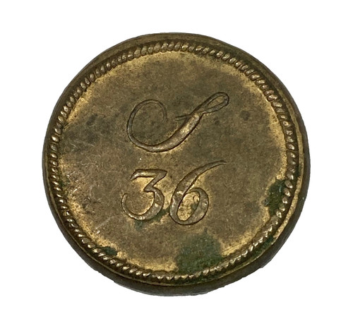 18th century brass coin weight - century,