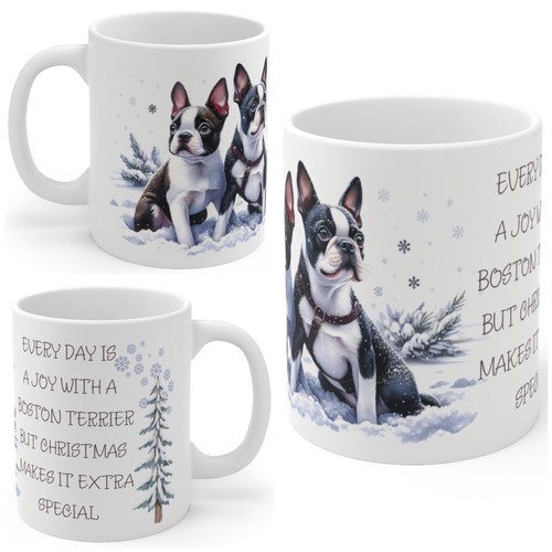 11oz ceramic boston terrier - 11oz,