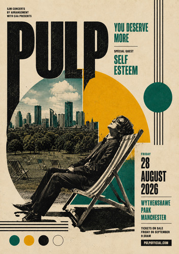 Pulp music concert poster - music,