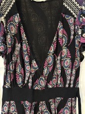 OASIS Long Floaty Black & Pink
