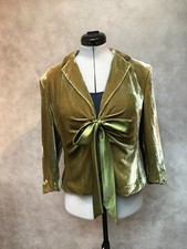 Green velvet tie jacket Size