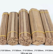 50 Pack Bamboo Rods Wood Stick Diorama Building Model Handwork Crafting Model UK
