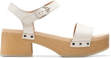Clarks womens ivory leather