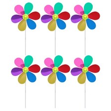  6 Pcs Garden Outdoor Toys Windmills for Children Pinwheels Turbine Decor