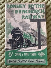 1947 Romney Hythe & Dymchurch Railway Timetable & Guide Ian Allan abc 