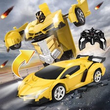 Transformer RC Radio Remote Control Vehicle Car Deform Robot Kids Toys Gifts UK