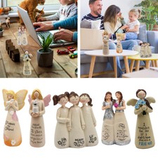 Craft Ornament Memorial Friendship Angel Girl Statue Friend Sculpture Resin Gift