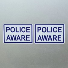 2x Small Police Aware Funny