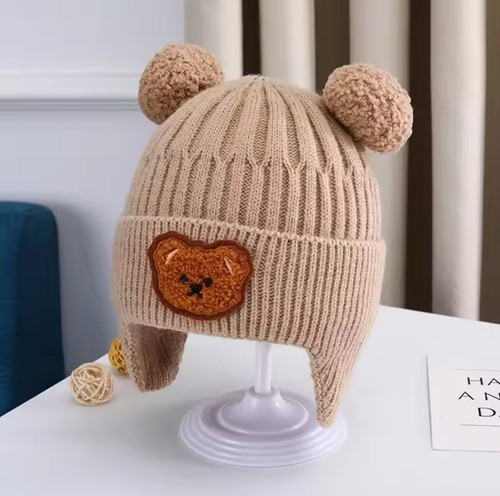 Baby wool winter hat bear - baby,