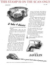 Jowett 'JAVELIN' 1.5L Saloon Motor Car ADVERT (2) Original 1950 Print Ad 704/46