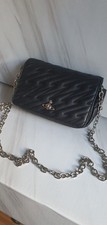 VIVIENNE WESTWOOD BLACK LEATHER MINI COVENTRY BAG WITH CHAIN STRAP RRP £320