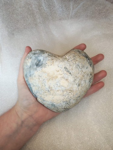 Celestite heart cluster - heart,