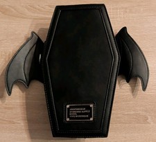 Novelty Coffin With Bat Wings Black Hand Bag
