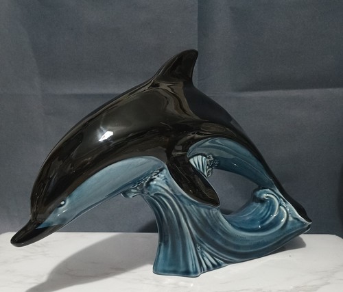 Poole pottery dolphin blue and - poole,