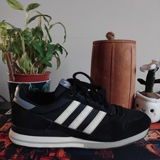 Adidas Originals ZX 500 UK 9 Mens Trainers Black White Terrace Casual Great...