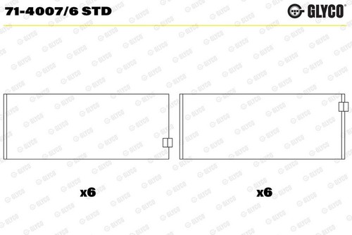 Connecting rod glyco - glyco, 71-4007/6