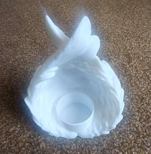 White ceramic owl tea light - ceramic,
