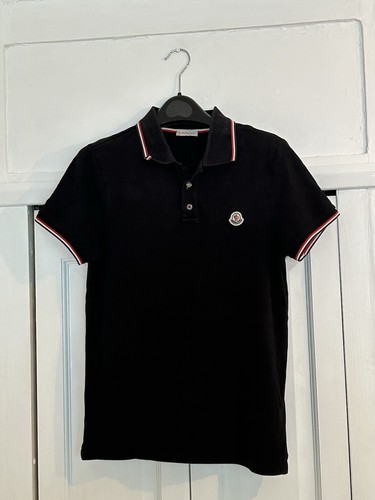 Moncler black polo shirt - moncler,