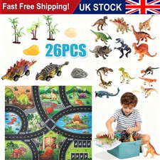 Large case of Dinosaurs Plastic Animals 26 pce Set T Rex Stegosaurus New Toys