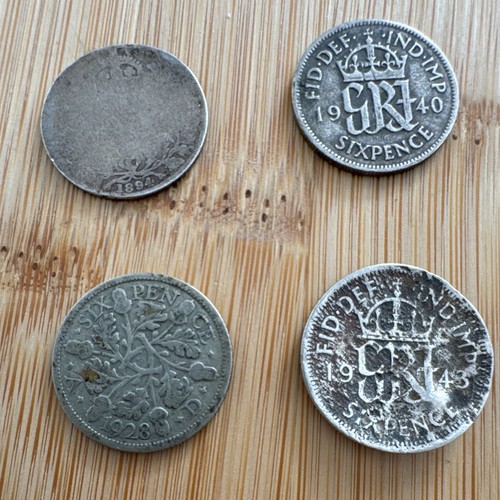 British sixpence coin - lot,