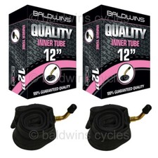 Baldwins PAIR (2) MICRALITE Pushchair Pram Inner Tubes BENT VALVE 12"