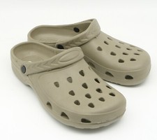 Mens Khaki Slip On Plastic