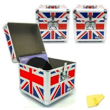 Gorilla LP100 12" LP Vinyl Record Box DJ Storage Carry Case Union Jack x3