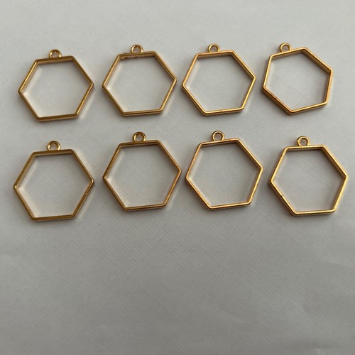 Pcs hexagon pendant blank - pcs,