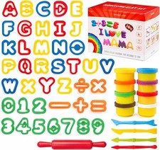 53PCS Play Dough Alphabet &