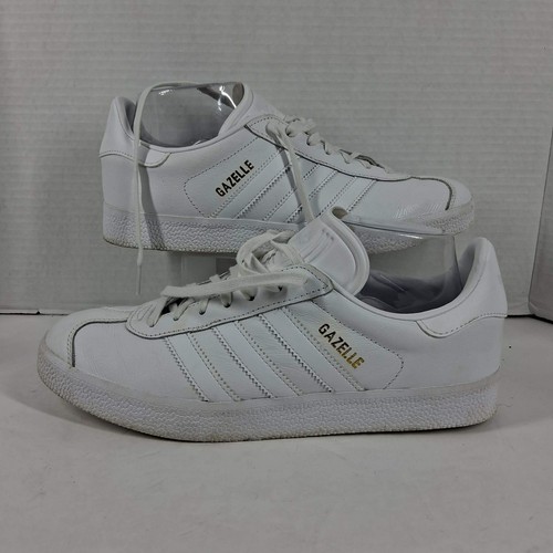 Adidas gazelle white - white, leather