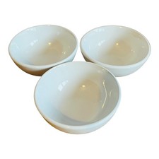 Set Of 3 White Ceramic Dipping