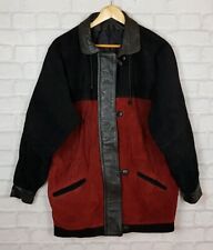 VINTAGE RETRO LEATHER SUEDE URBAN TRIBAL NAVAJO OVERSIZED FESTIVAL JACKET COAT