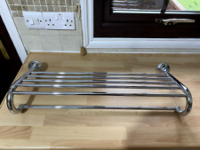 Curved end towel rail in Chrome Stainless Steel. High Quality