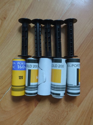 120 film plastic spools - plastic, and