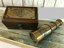 Handmade Telescope Antique Brass Victorian Spyglass Maritime Telescope With box