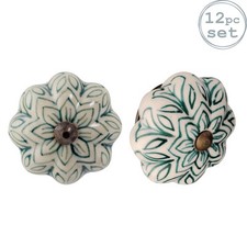 12x Floral Ceramic Cabinet