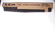 KAWASAKI ZG1300 A1 - A2 -A3 PARTS CATALOGUE 1984-87