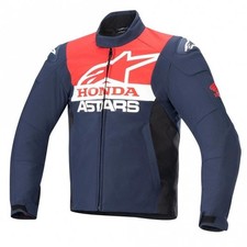 Alpinestars Men's Honda SMX WP Softshell Textile Jacket (Navy/Black/Red)