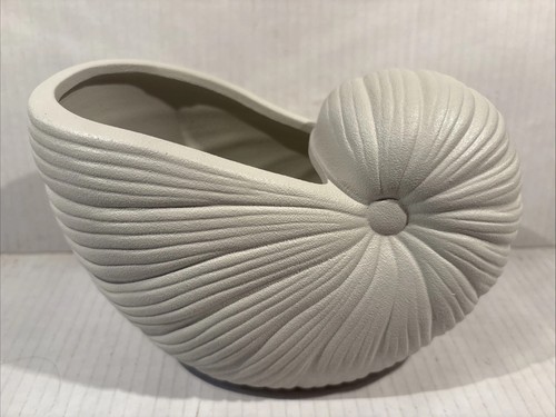 Shell vase planter decor white - shell,