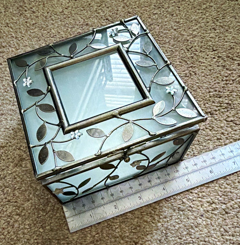 Mirrored glass jewellery - mirrored, box