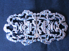 Solid Silver Beautiful Large Nurses Belt Buckle Hallmark Date 1897 By Sampson Mo