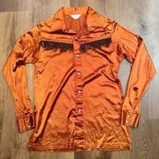 Vtg 60s 70s Pearl Snap Shirt