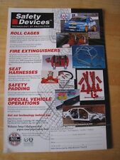 SAFETY DEVICES ROLL CAGES FIRES EXTINGUISHERS 1997 ADVERT A4 FILE 35