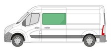 Nearside Left Fixed Window Renault Master 2010-24 MWB / LWB / XLWB Tinted