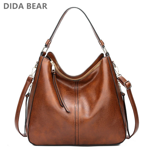 Women leather hobo bag - leather,