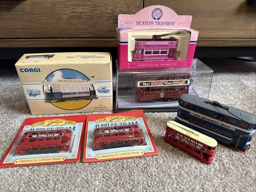 Joblot diecast trams - joblot, corgi