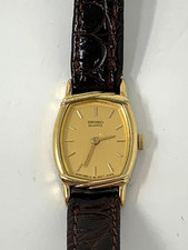 Seiko 2Y00-5000 Quartz Wristwatch Women Brown Straps Analog Dial [Needs Battery]