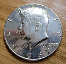1967 USA United States of America  Silver John F Kennedy Half Dollar coin